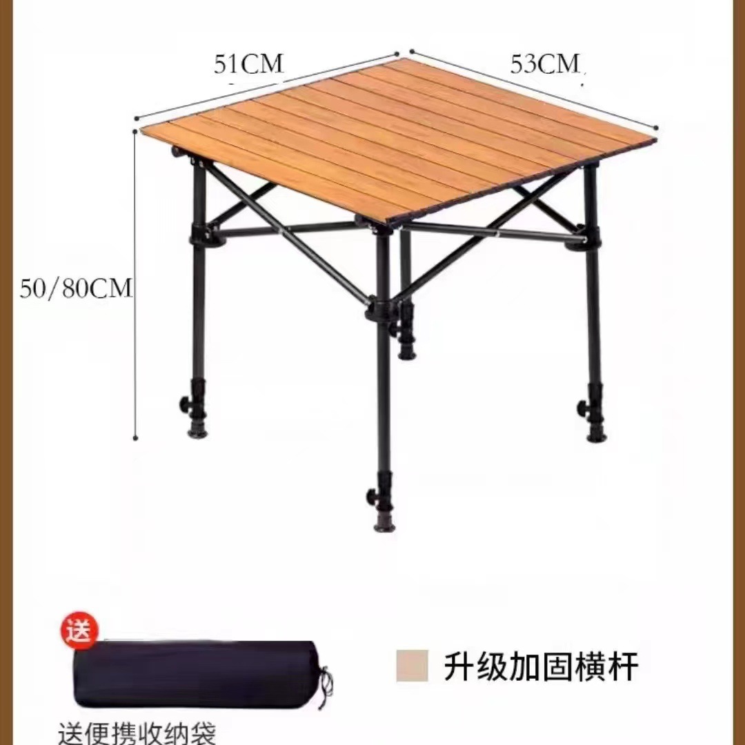 Picture of Wholesale Outdoor Folding Table Metal Egg Roll Table Portable Camping Picnic Table Stall Table Camping BBQ Self-driving Tour