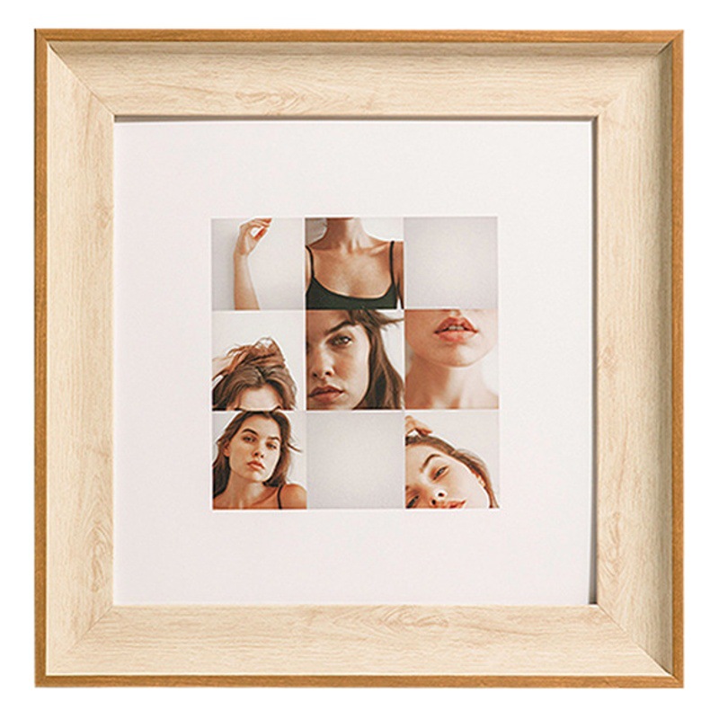 Calligraphy and Painting Mounted Picture Frame Wall Calligraphy Square Frame Simple Children's Square Poster Puzzle Photo Frame