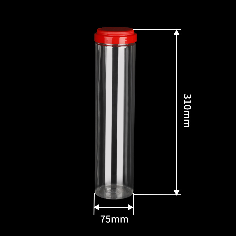 Picture of Factory Straight Hair Pet Tie Bottle Extra Long Transparent Storage Plastic Bottle Sub-Packaging Sealed Bottle Round Straight Bottle
