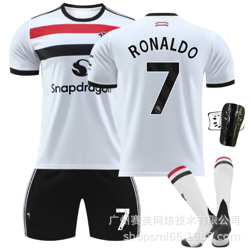 Picture of 2425 Red Devils Two-man White Football Jersey suit 10 Rashford 37 Menu 17 Garner Joe 7C Luo Men's Jersey