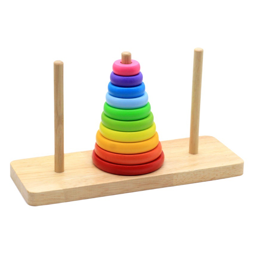 Hanot Tower Wooden 10-layer 8-layer 10-layer Puzzle Children Hanot Tower Toy Primary School Students Logical Thinking Training