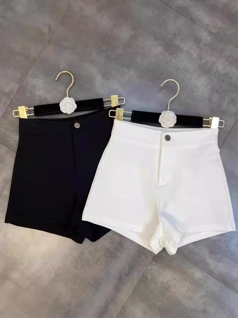 Black Small Shorts Women's Autumn New Outer Wear Tight Hip Boom Street Slimming Stretch All-match High Waist Hot Pants for Hot Girls