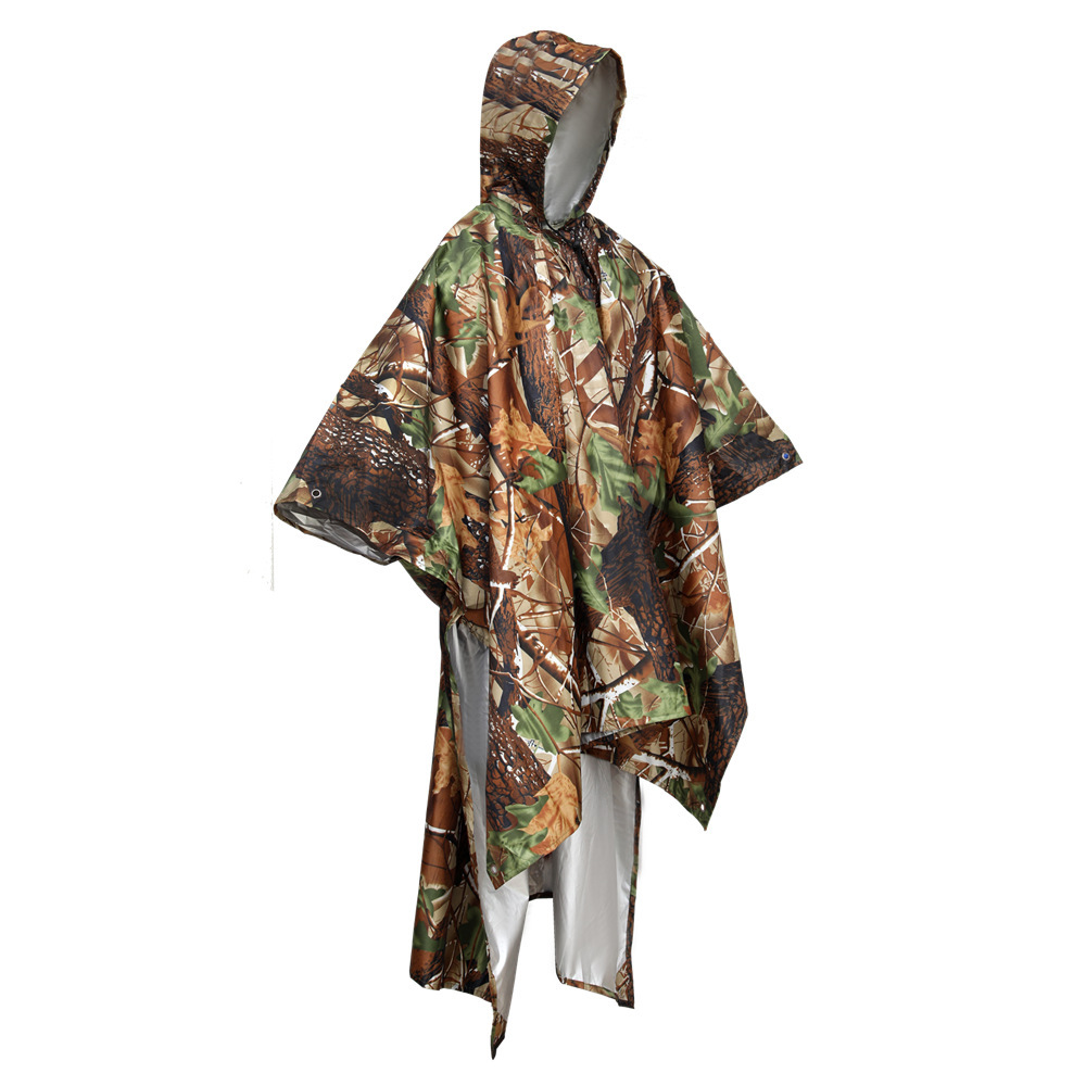 Picture of Cross-border Outdoor Three-in-one One-piece Raincoat Hiking Windproof Rainproof Riding Poncho Multifunctional Floor Cloth Delivery Storage Bag