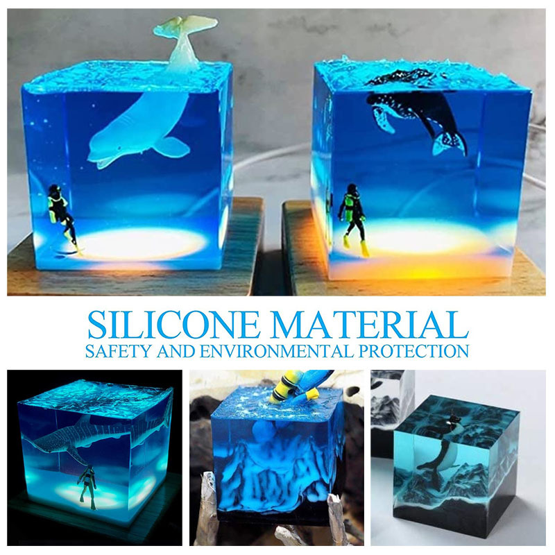 Picture of Triumphant diy glue drop mold liquid high permeability cube silicone mold specimen dried flower glue drop ornaments