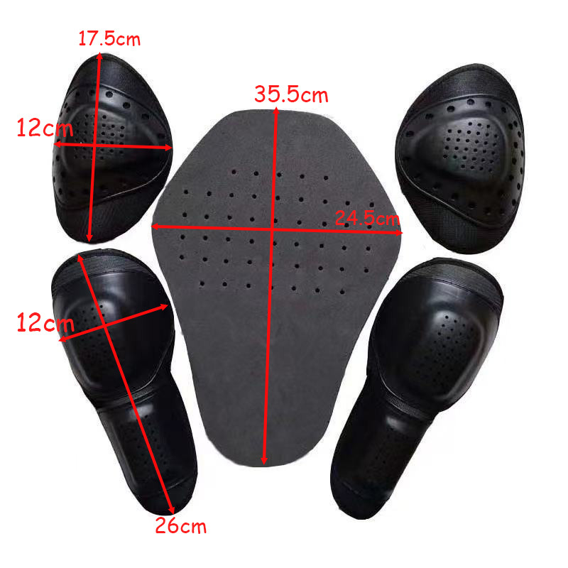 Picture of Riding Protectors Motorcycle Racing Riding Anti-fall Built-in Protectors 7-piece Back Protectors Knee Protectors Chest Protectors Elbow Protectors Shoulder Protectors