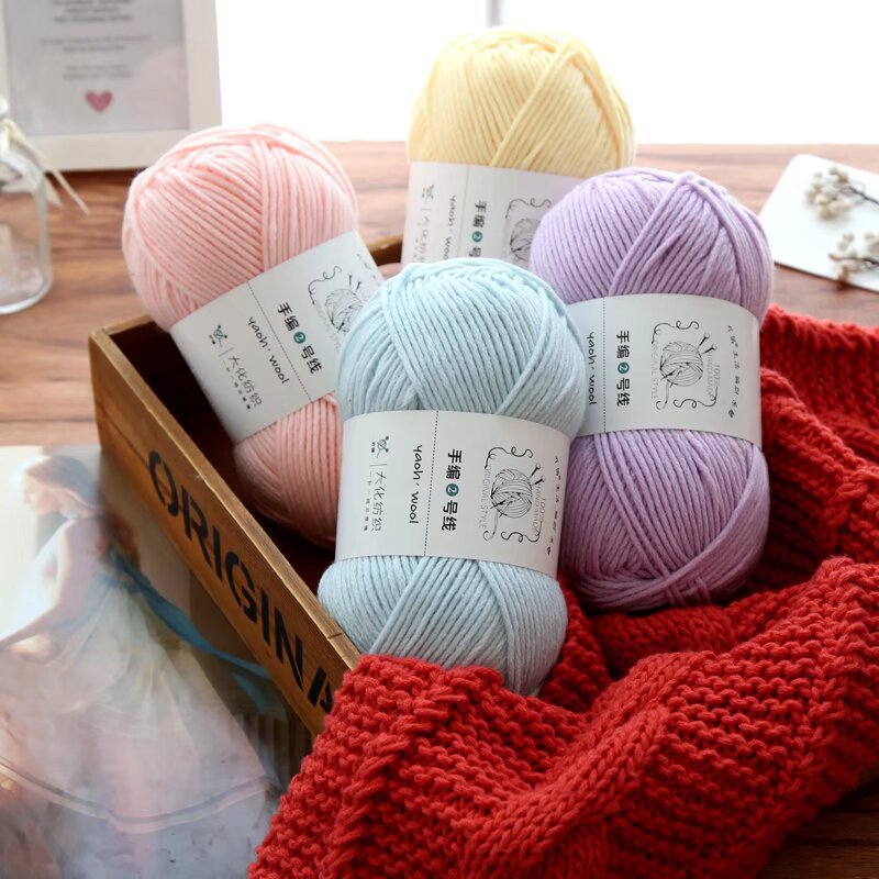 Aridor scarf knitting line No. 2 knitting scarf line coarse wool wholesale hand-woven cotton baby line stick needle thread generation
