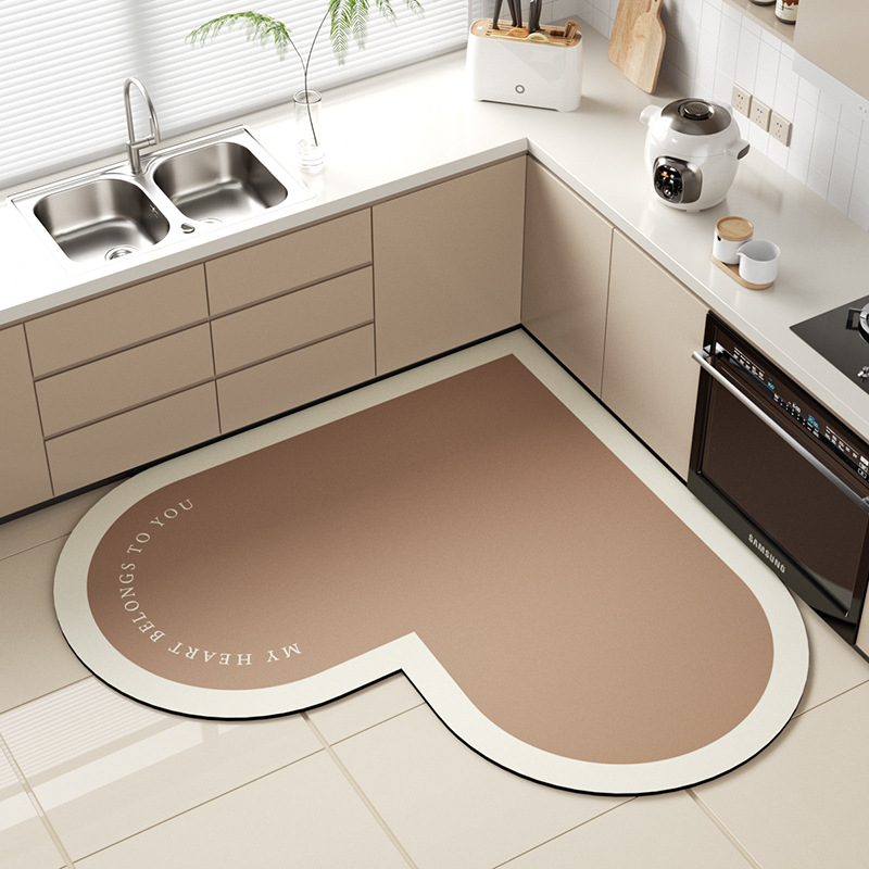 Picture of Cross-border Wholesale Diatom Mud Floor Mat Bathroom Absorbent Foot Mat Simple Dirty Resistant Anti-skid Mat Household Kitchen Tianjin Floor Mat