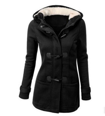 Picture of 2024 AliExpress Amazon Hooded Cotton Classic Corner Leather Buckle Coat Jacket Cotton Coat Autumn and Winter