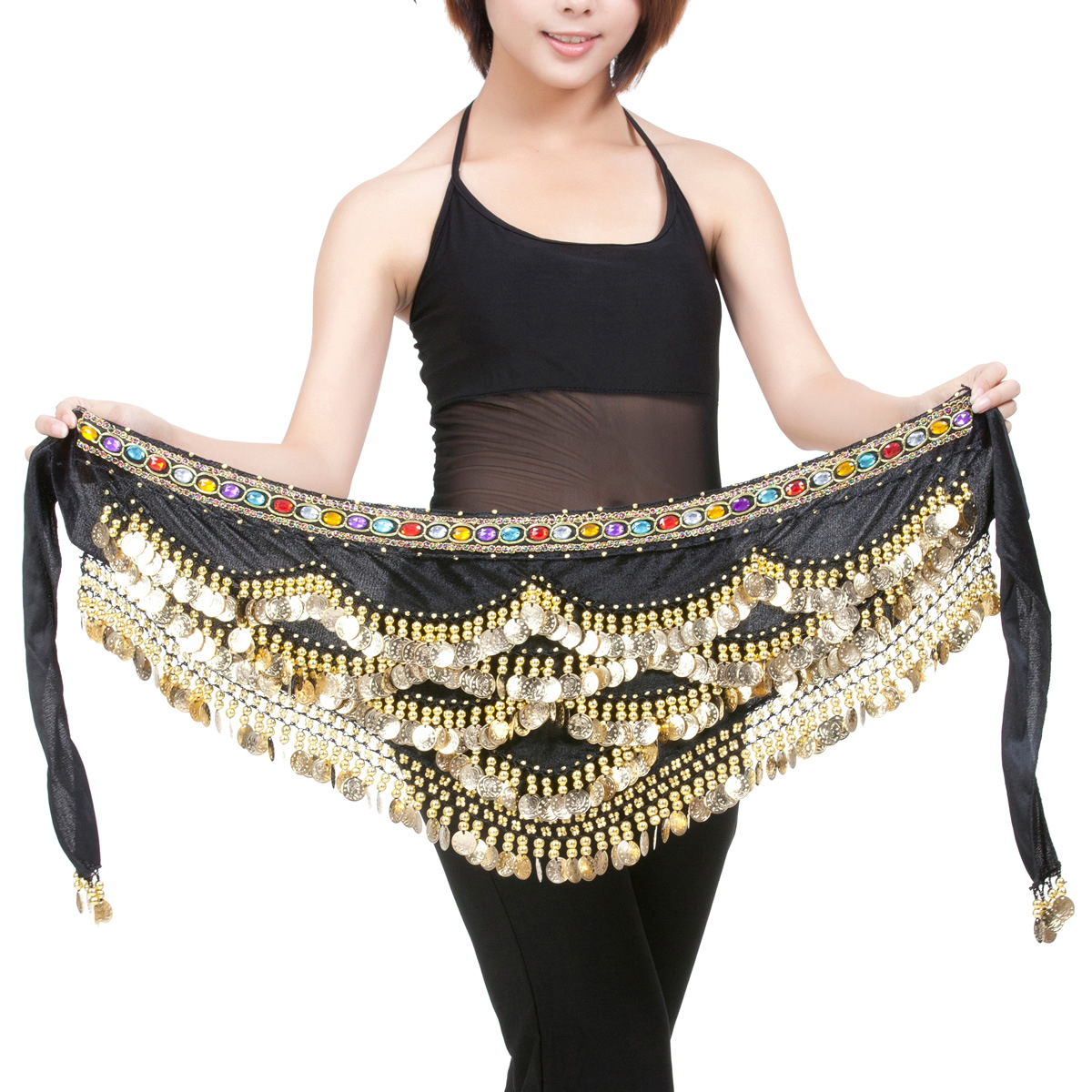 Picture of 328 Currency Belly Dance Waist Chain Belly Dance Belt Waist Chain Handmade Sequin Waist Decoration Egyptian Oriental Dance Waist Chain