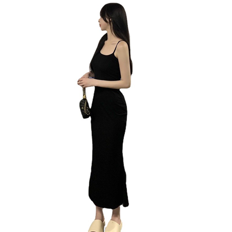 Picture of Suspender Dress for Women Summer Sleeveless Waist-Cinching Pure Lust Sexy Tight-Fitting Slimming Look High-End Hip-Hugging Sexy Tight Skirt