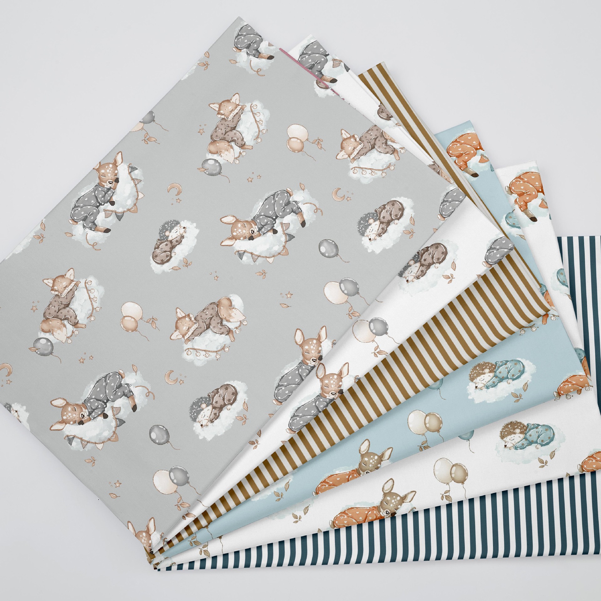 Wholesale Supply 133*72 Twill Printed Fabric Bow Cartoon Print 40-Count Cotton Fabric 1.6m Width