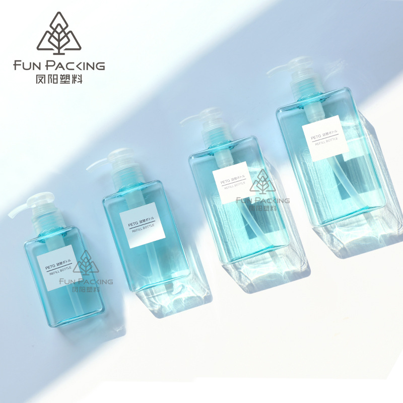 Picture of Petg Square Lotion Bottle 250ml Hand Sanitizer Shampoo Bottle 450ml Sub-Bottle Shower Gel Bottle 650ml