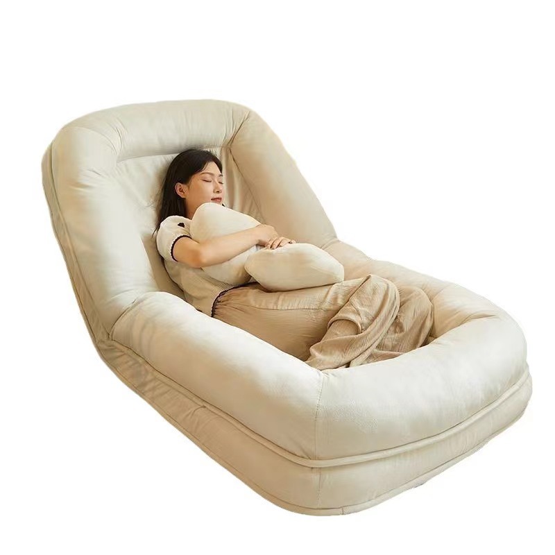 Picture of Human Dog Kennel, Lazy Sofa, Sleepable and Reclining Tatami, Foldableable Dual-use Balcony Bedroom Small Sofa, Single Sofa