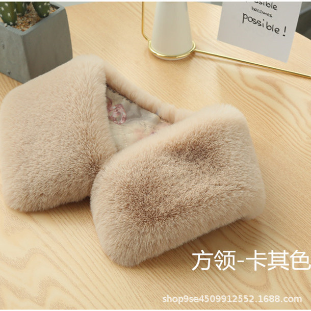 Picture of Amazon cross-border autumn and winter imitation rex rabbit fur collar scarf fur collar warm fur artificial fur scarf neck protection