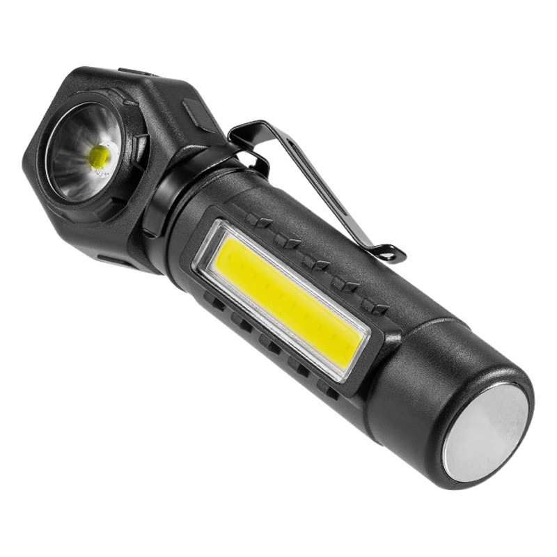 Cross-border new outdoor LED aluminum alloy USB rechargeable COB flashlight strong light long-range headlight LED camping light