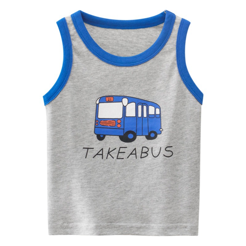 Picture of 2025 Summer Children's Clothing New Korean Style Boys' Sleeveless Tops Wholesale 27Kids Baby Clothes Vest Thin Section