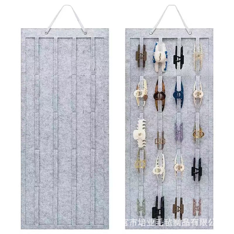 Cross-border foreign trade felt grip hanging bag hair clip display board ladies hairpin wall hanging headband butterfly pliers mouth clip exhibition