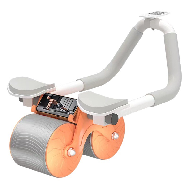 Abdominal Wheel Automatic Rebound Abdominal Wheel Abdominal Muscle Training Artifact Thin Belly Elbow Support Fitness Sports Equipment for Men and Women Home