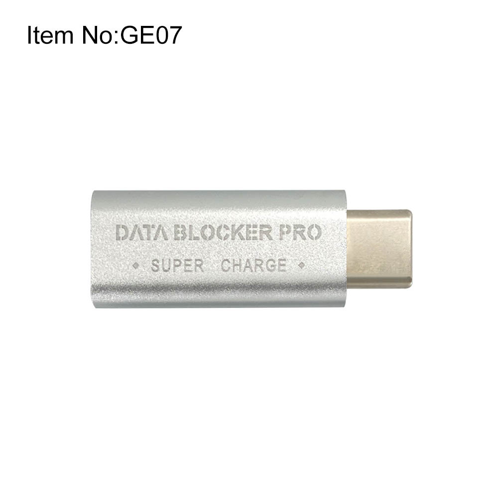 Picture of USB-C data blocker anti-theft refresh product appearance aluminum alloy material support fast charging blocking data