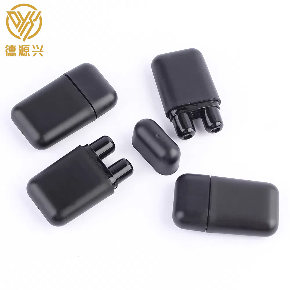 Picture of Double-hole black nasal aspirator nasal tube mint refreshing refreshing refreshing oil with cotton core plastic nasal packing material