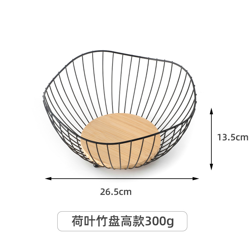 Picture of Household multi-functional iron fruit basket living room dessert coffee table fruit plate modern style creative snack storage basket wholesale