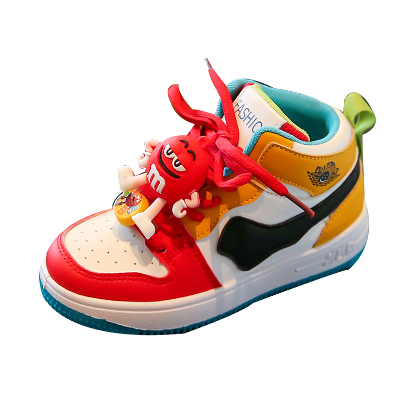 Picture of Children's Sports Shoes High-Top Yuanyang Trendy Brand Girls' Shoes 2025 Autum New M-Bean Non-Slip Breathable Boys' Shoes