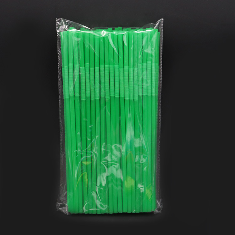 Picture of Seconds Amoy color art straw 8 color clear 100 PCs/pack disposable plastic creative bendable straw 6*260mm