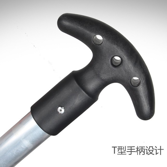 Picture of Thickened 133cm aluminum alloy paddle T-shaped handle single blade inflatable boat kayak assault boat paddle plastic handle