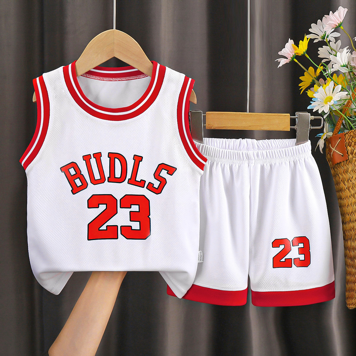 Picture of Children's short-sleeved ball suit boys sportswear girls quick-drying breathable shorts big children's children's clothing wholesale