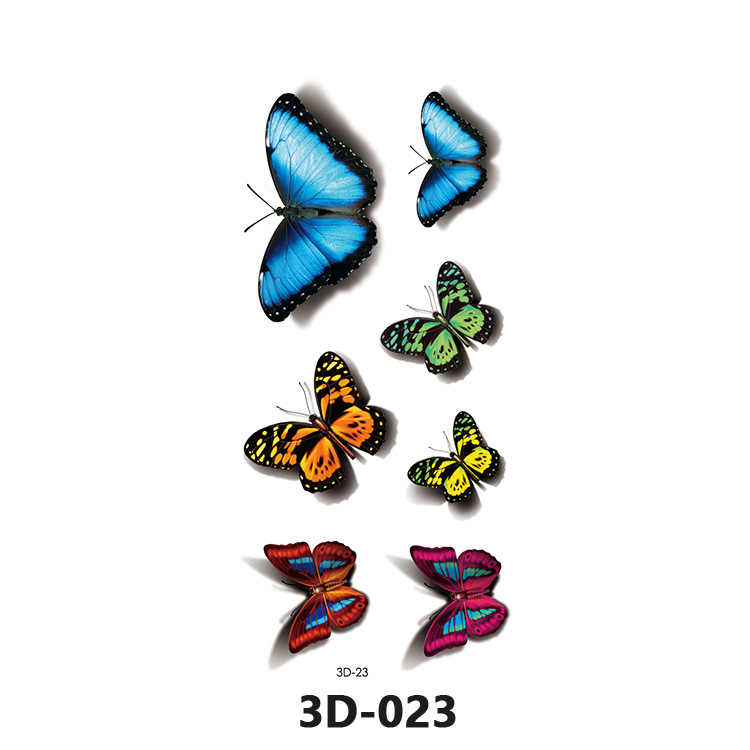 Picture of Spot Wholesale 3D Butterfly Waterproof Sweat Female Stereo Artificial Creative Temporary Stickers European and American Cross-Border Butterfly Tattoo Stickers