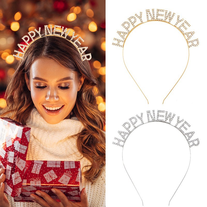2024 New Year's Eve Party Prom Hat New Year Headwear Headband School Company Event Props
