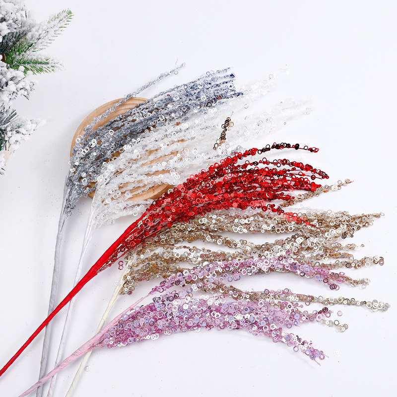 flower love christmas sequins cuttings dragon beard decorations fireworks sticks longlan handmade diy flower arrangement materials for florist