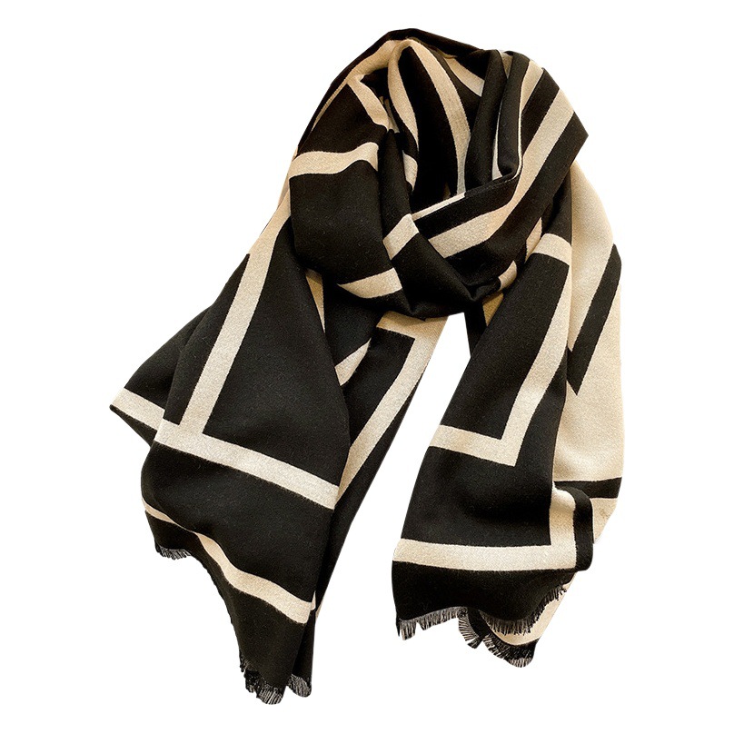 Summer Air-conditioning Room Shawl Autumn and Winter Korean Style New Arrival All-match Letter Imitation Cashmere Scarf Outer Warming Winter Scarf