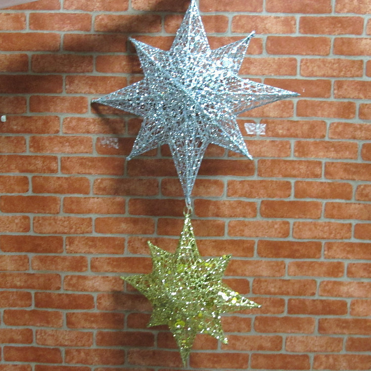 New Christmas Hotel Decoration Prom Decorations Holiday Decoration Atrium Decoration Christmas Iron Octagonal Star
