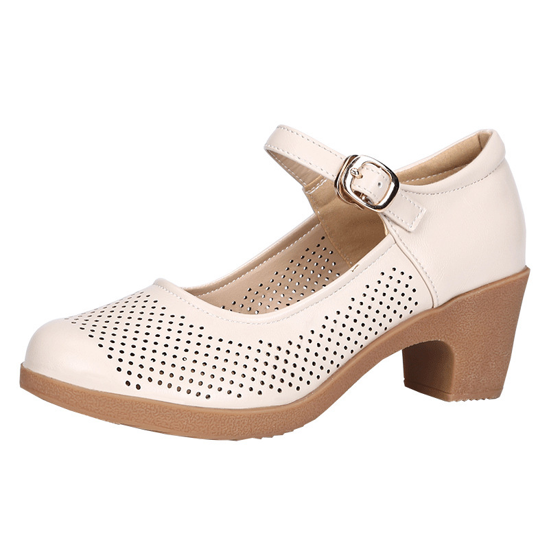 Picture of 2025 Thick Heel Dance Shoes Women's Shoes European and American sneaker Dance Shoes Soft Sole Square Dance Shoes Single Shoes Sandals High Heels