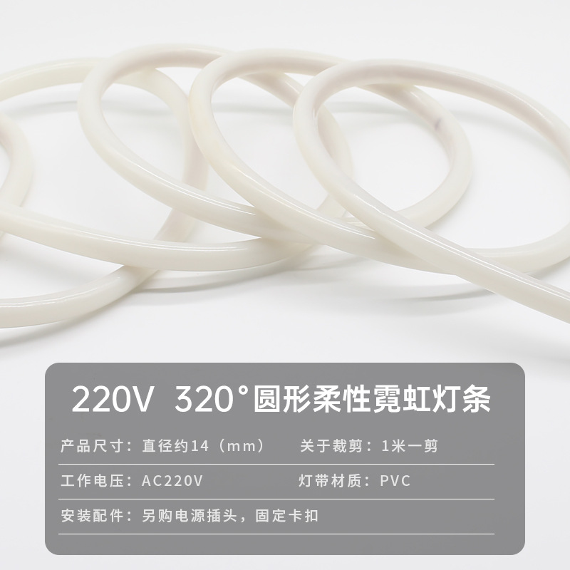Picture of 220Vled Flexible Neon Light with Outdoor Waterproof Silicone Line Light 12V Luminous Word Light Strip 110V Cross-Border