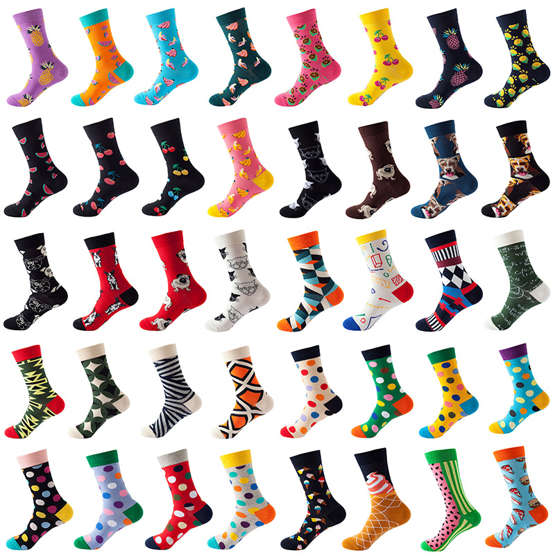 Picture of New Amazon Mid-Calf Socks for Men, Cotton, Women's European and American Ins Style Autumn and Winter Internet Celebrity Trendyy Socks Wholesale