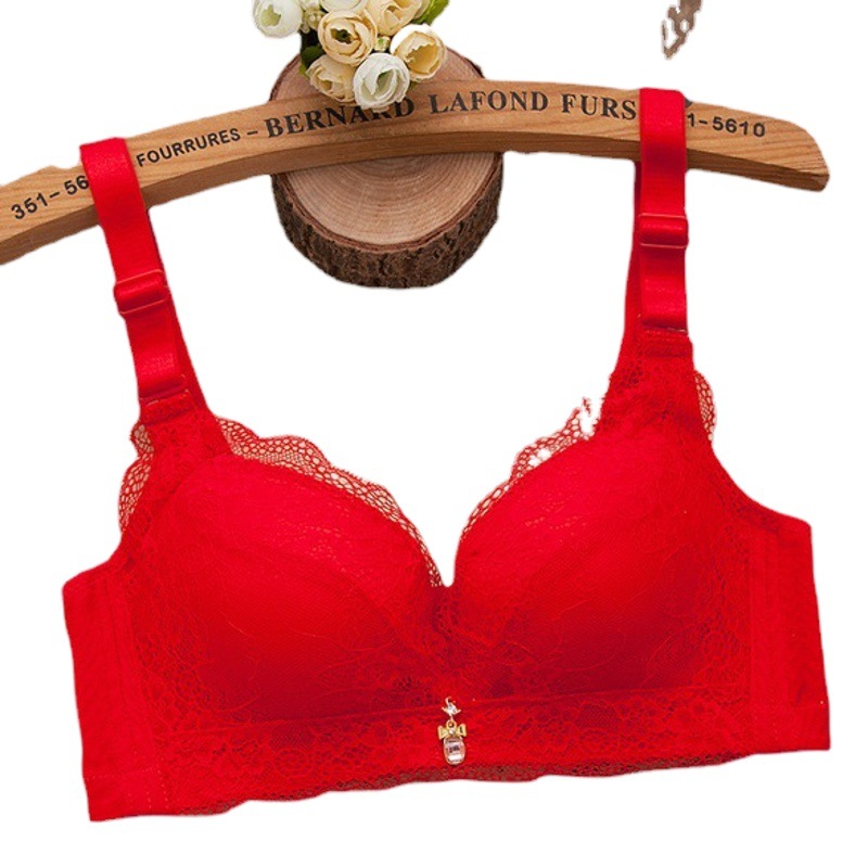 Yi Jiaoren Bra Push-up Small Chest Sexy No Steel Ring Upper Thin Lower Thick Nic Girls White Thickened Bra