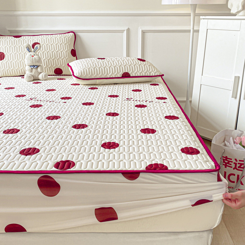 Picture of Class a Natural Latex Mat Set Air-Conditioned Mat Three-Piece Set Fitted Sheet Student Dormitory Summer Quilt Washable