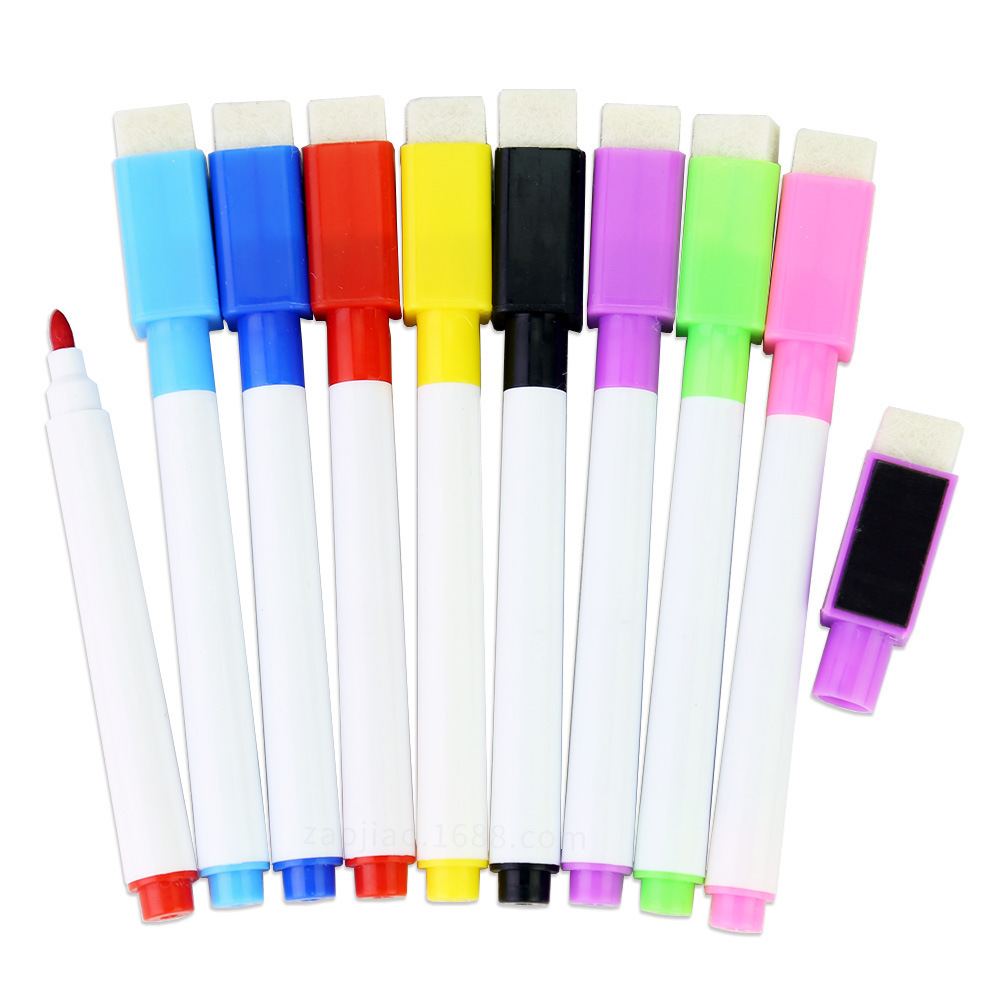 Picture of Factory Direct Sales Whiteboard Pens, Colorful Black Core Teacher Writing Pens, Watercolor Pens, Eco-Friendly Magnetic Drawing Pens, Children's Erasable Pens