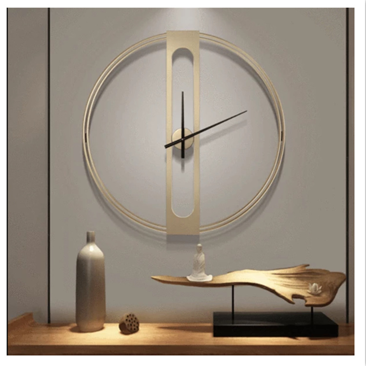 Picture of Cross-border hot recommendation European modern simple fashion metal clock round living room creative wall clock wholesale