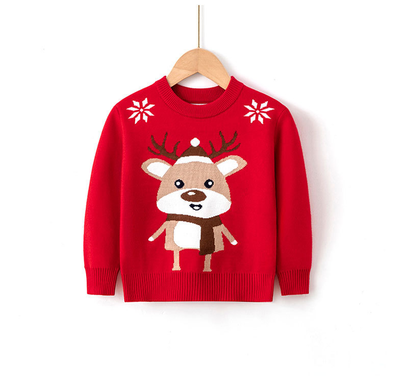 Picture of 2023 Europe and the United States new children's Christmas sweater children's clothing girls boys autumn and winter cartoon pullover sweater