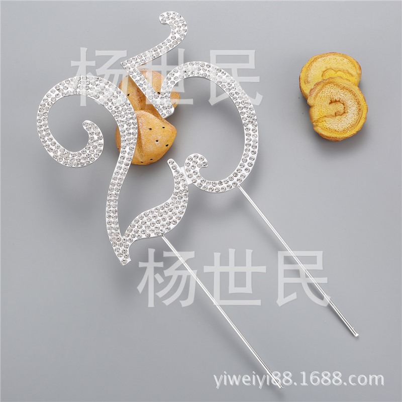 Picture of Wedding cake insert card foreign trade best selling wedding cake accessories large number 50 60 70 90