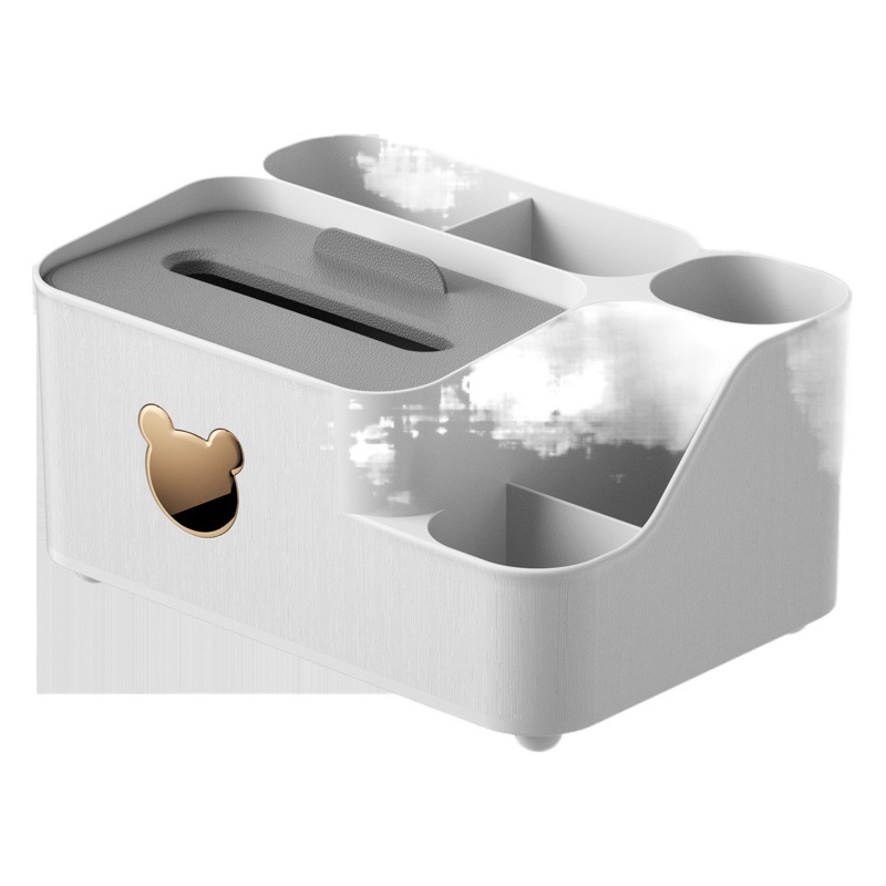 Carton Bear Storage Tissue Box Cute Gold-plated Bear Box Box Multi-functional Living Room Dining Room Paper Box