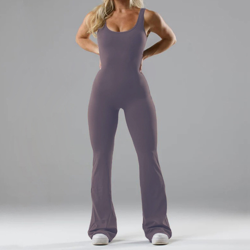 Picture of Fashion tight yoga jumpsuit 2024 casual hollow seamless sports slim fit slim jumpsuit
