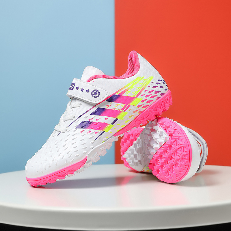 Children's Velcro Football Shoes for Boys and Girls Competition Broken Nails for Primary and Secondary School Students Lace-up Free Professional Training Shoes