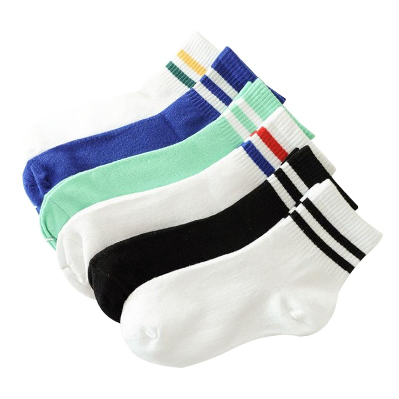 South Korea 100.00g bar cotton socks children college style street stripe tube trend casual Harajuku style Korean socks
