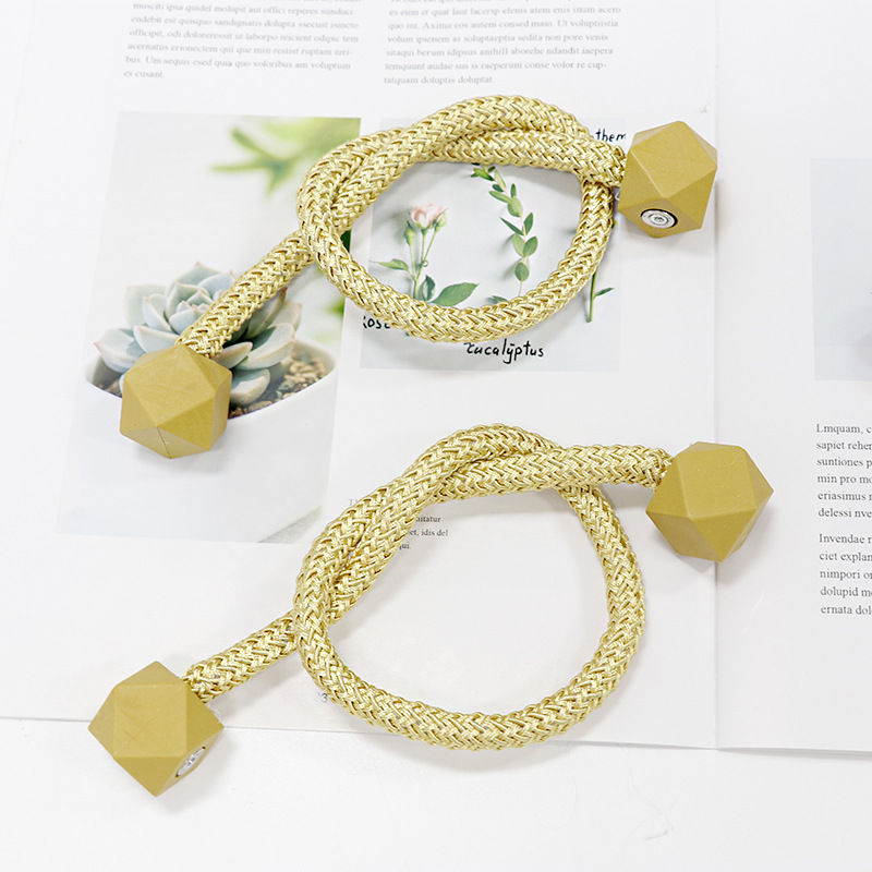 Picture of Cross-border Wholesale Creative Rubik's Cube Magnetic Buckle Punch-free Pair Pack Simple Curtain Buckle Tying Rope Accessories Curtain Strap