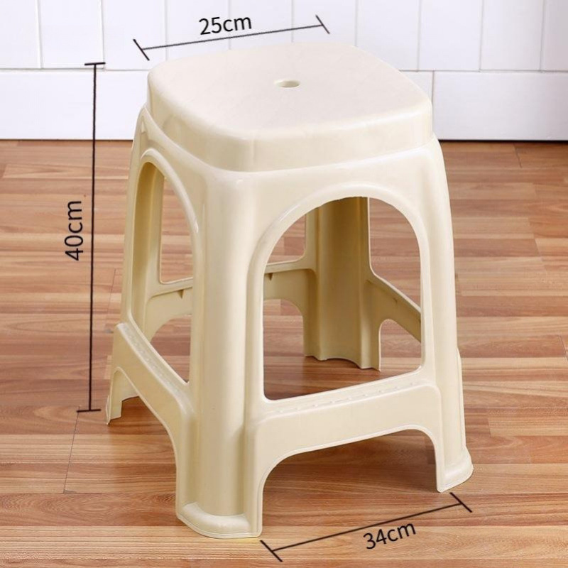 Household Climbing Stool Square Round Stool 40cm 45cm High Cooked Rubber Square Stool Bench Cooked Rubber Large Plastic Clinker Portable