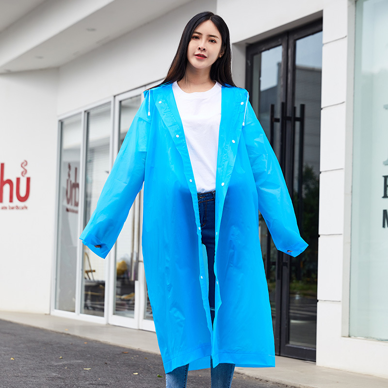 Picture of Thickened Non-Disposable Eva Raincoat Portable Adult Men and Women Travel Outdoor Waterproof Long Full Body Poncho Thick